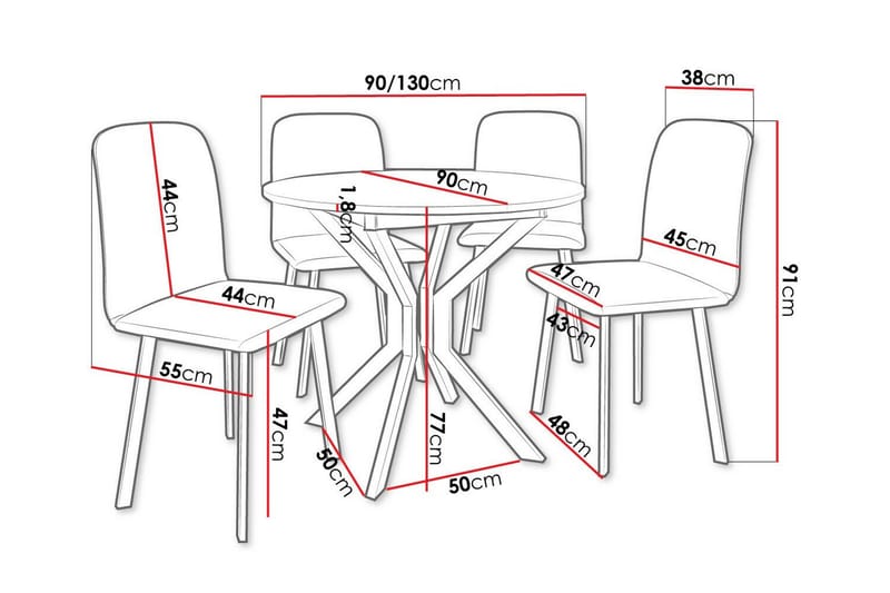Narberth Spisegruppe - Møbler - Bord - Spisegrupper