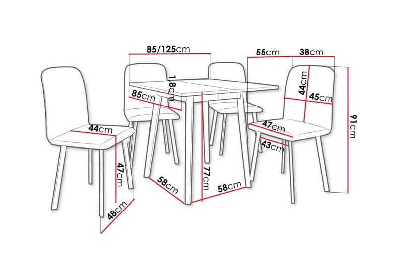 Narberth Spisegruppe - Møbler - Bord - Spisegrupper
