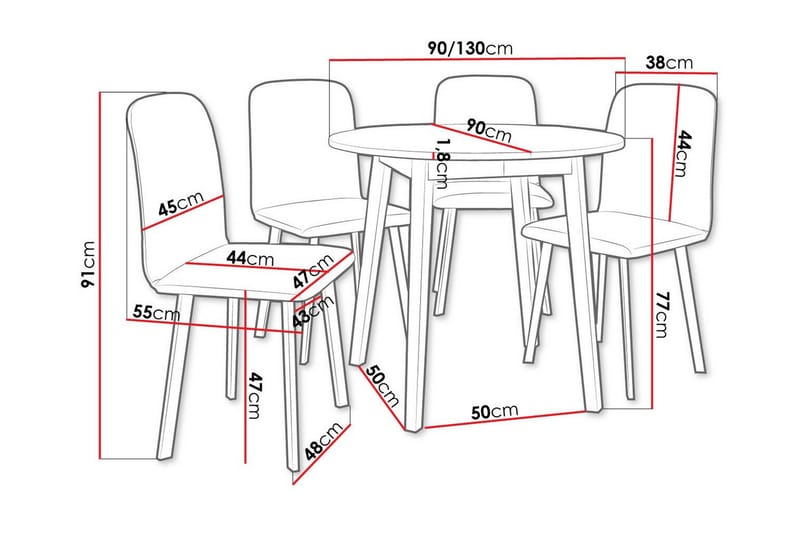 Narberth Spisegruppe - Møbler - Bord - Spisegrupper