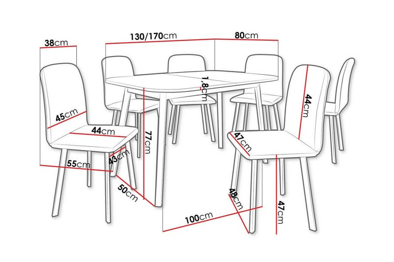 Narberth Spisegruppe - Møbler - Bord - Spisegrupper