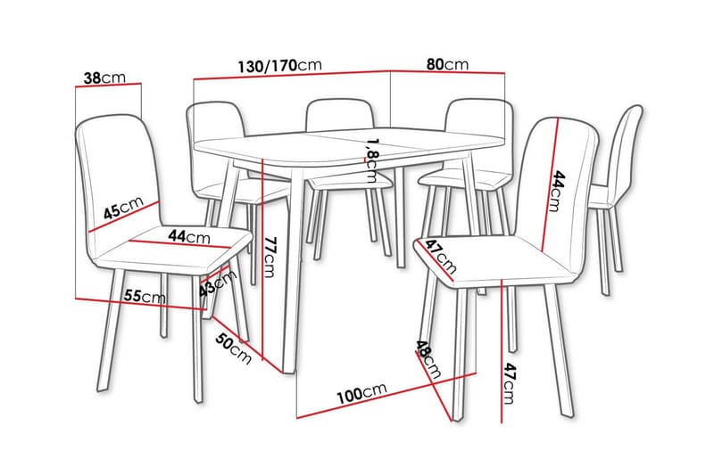 Narberth Spisegruppe - Møbler - Bord - Spisegrupper
