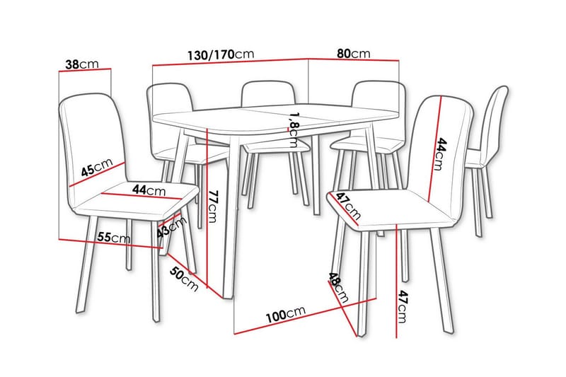 Narberth Spisegruppe - Møbler - Bord - Spisegrupper