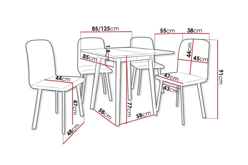 Narberth Spisegruppe - Møbler - Bord - Spisegrupper