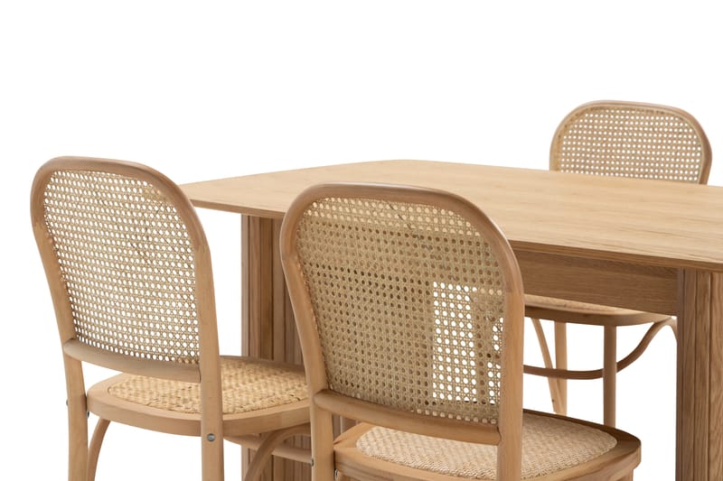 Nixrai Spisebord 140 cm med 4 Bjarshog Spisestoler - Eik - Møbler - Bord - Spisegrupper