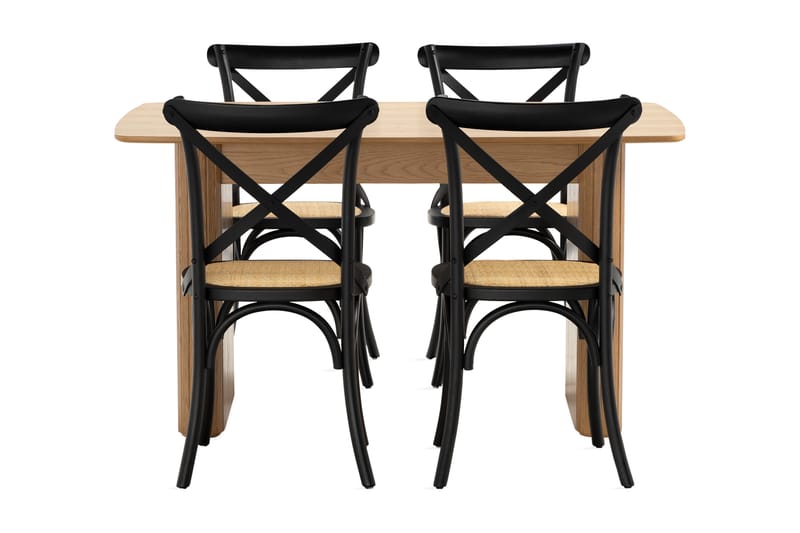 Nixrai Spisebord 140 cm med 4 Kalb Spisestoler - Eik - Møbler - Bord - Spisegrupper