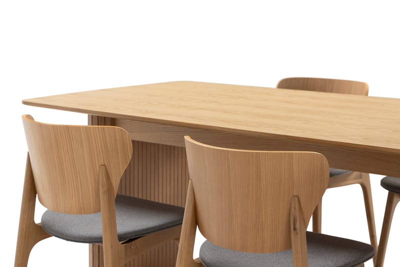 Nixrai Spisebord 240 cm med 6 Jerup Spisestoler - Eik - Møbler - Bord - Spisegrupper