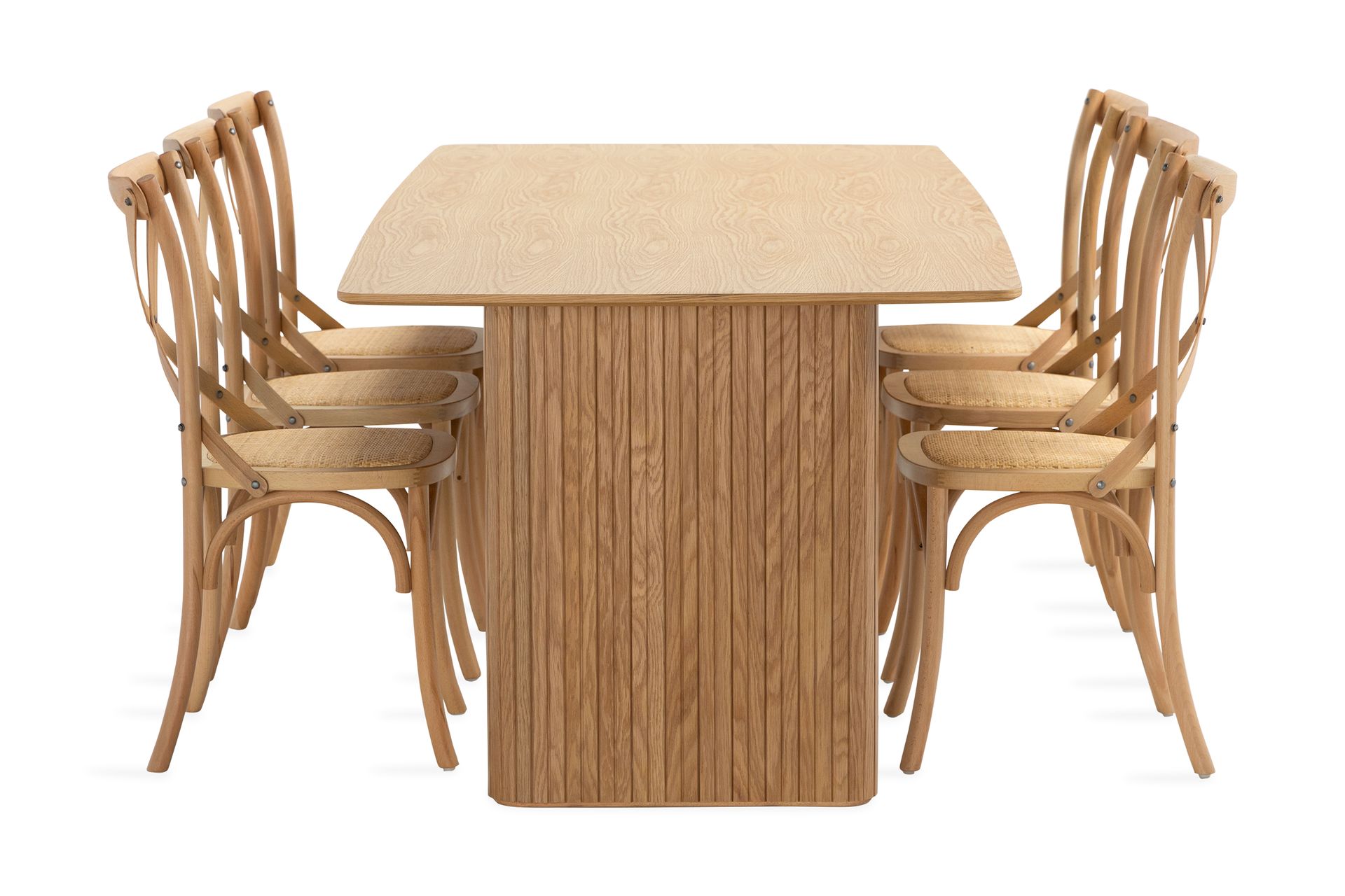 Nixrai Spisebord 240 cm med 6 Kalb Spisestoler - Eik - Møbler - Bord - Spisegrupper
