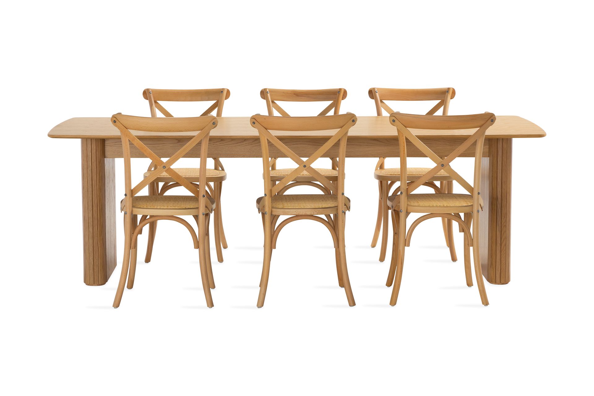 Nixrai Spisebord 240 cm med 6 Kalb Spisestoler - Eik - Møbler - Bord - Spisegrupper