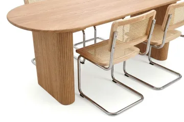 Noira spisegruppe rektangulær 180 cm eik med 6 Build spisestoler - Eik - Møbler - Bord - Spisegrupper