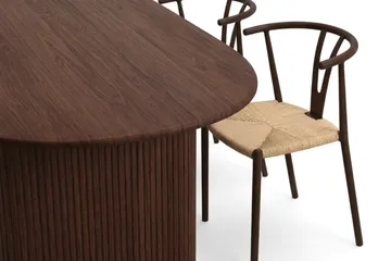 Noira spisegruppe rektangulær 180 cm valnøtt med 6 Elysia spisestoler - Møbler - Bord - Spisegrupper