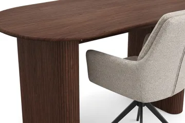 Noira spisegruppe rektangulær 180 cm valnøtt med 6 Torsby spisestoler - Valnøtt - Møbler - Bord - Spisegrupper
