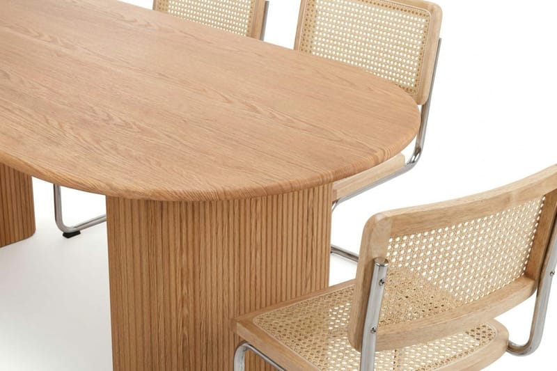Noira spisegruppe rektangulær 220 cm eik med 6 Build spisestoler - Eik - Møbler - Bord - Spisegrupper