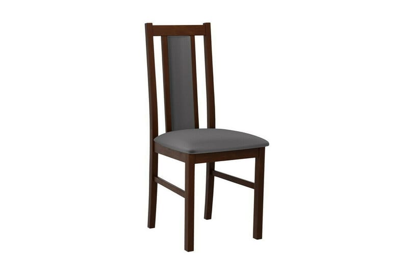 Patrickswell kvadratisk spisegruppe 80x80 cm – Spisebord med 4 spisestoler i tre med polstret rygg - Mørkebrun|Mørkegrå - Møbler - Bord - Spisegrupper