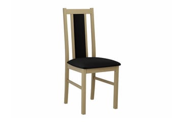 Patrickswell kvadratisk spisegruppe 80x80 cm – Spisebord med 4 spisestoler i tre med polstret rygg - Natur|Svart - Møbler - Bord - Spisegrupper