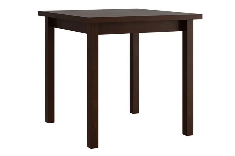 Patrickswell kvadratisk spisegruppe 80x80 cm – Spisebord med 4 spisestoler i tre med polstret rygg - Mørkebrun|Svart - Møbler - Bord - Spisegrupper