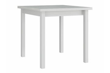 Patrickswell kvadratisk spisegruppe 80x80 cm – Spisebord med 4 spisestoler i tre med polstret rygg - Hvit|Svart - Møbler - Bord - Spisegrupper