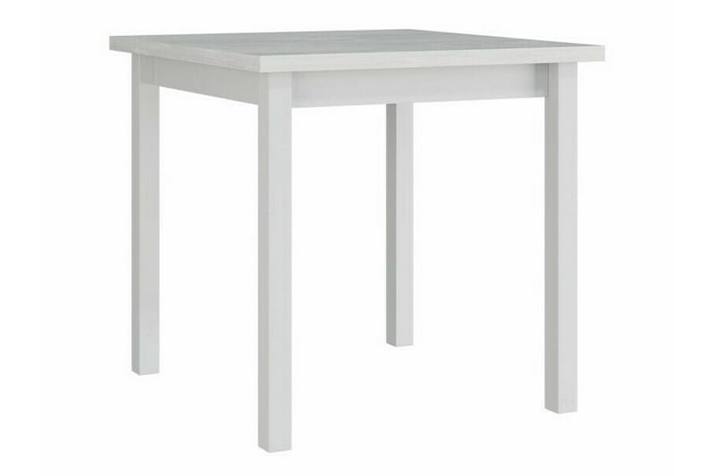 Patrickswell kvadratisk spisegruppe 80x80 cm – Spisebord med 4 spisestoler i tre med polstret rygg - Hvit|Brun - Møbler - Bord - Spisegrupper