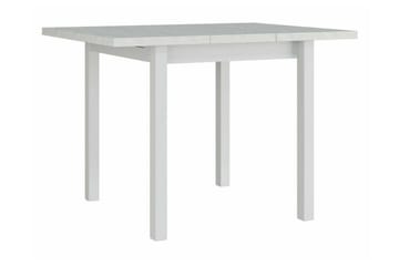 Patrickswell kvadratisk uttrekkbar spisegruppe 80–110 cm – Spisebord med 4 spisestoler i tre med høy spilerygg - Hvit|Olivengrønn - Møbler - Bord - Spisegrupper