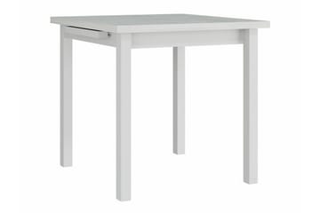 Patrickswell kvadratisk uttrekkbar spisegruppe 80–110 cm – Spisebord med 4 spisestoler i tre med spilerygg - Hvit|Mørkegrå - Møbler - Bord - Spisegrupper