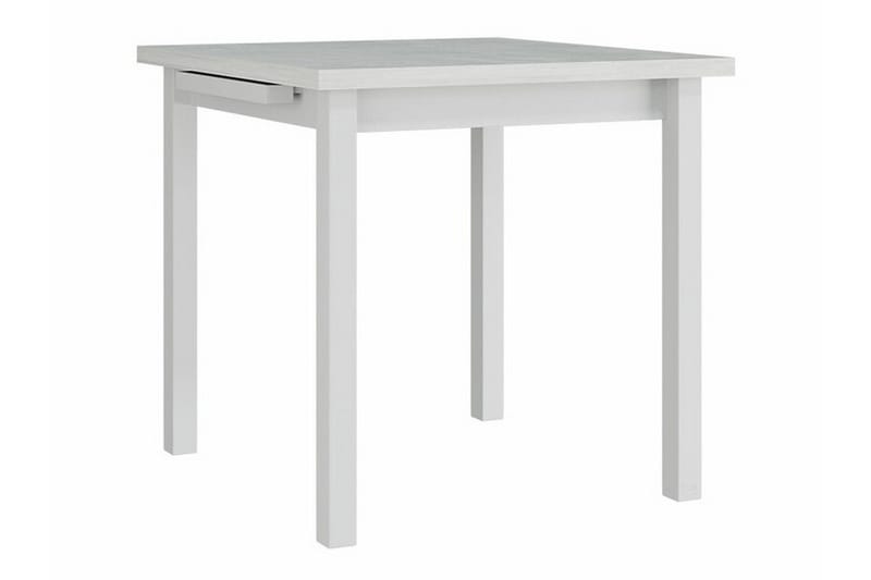 Patrickswell kvadratisk uttrekkbar spisegruppe 80–110 cm – Spisebord med 4 spisestoler i tre med spilerygg - Hvit|Mørkegrå - Møbler - Bord - Spisegrupper