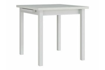 Patrickswell kvadratisk uttrekkbar spisegruppe 80–110 cm – Spisebord med 4 spisestoler i tre med spilerygg - Hvit|Olivengrønn - Møbler - Bord - Spisegrupper