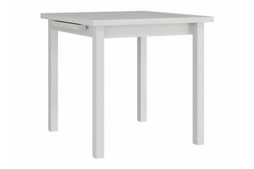 Patrickswell kvadratisk uttrekkbar spisegruppe 80–110 cm – Spisebord med 4 spisestoler i tre med spilerygg - Hvit|Svart - Møbler - Bord - Spisegrupper