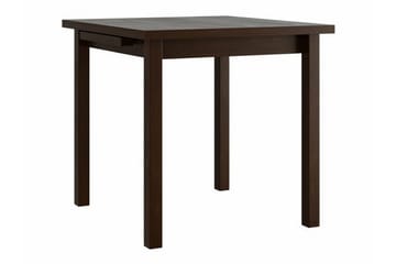 Patrickswell kvadratisk uttrekkbar spisegruppe 80–110 cm – Spisebord med 4 spisestoler i tre med spilerygg - Mørkebrun|Beige - Møbler - Bord - Spisegrupper