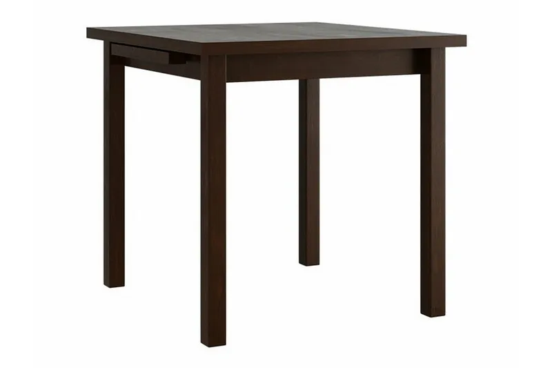 Patrickswell kvadratisk uttrekkbar spisegruppe 80–110 cm – Spisebord med 4 spisestoler i tre med spilerygg - Mørkebrun|Beige - Møbler - Bord - Spisegrupper