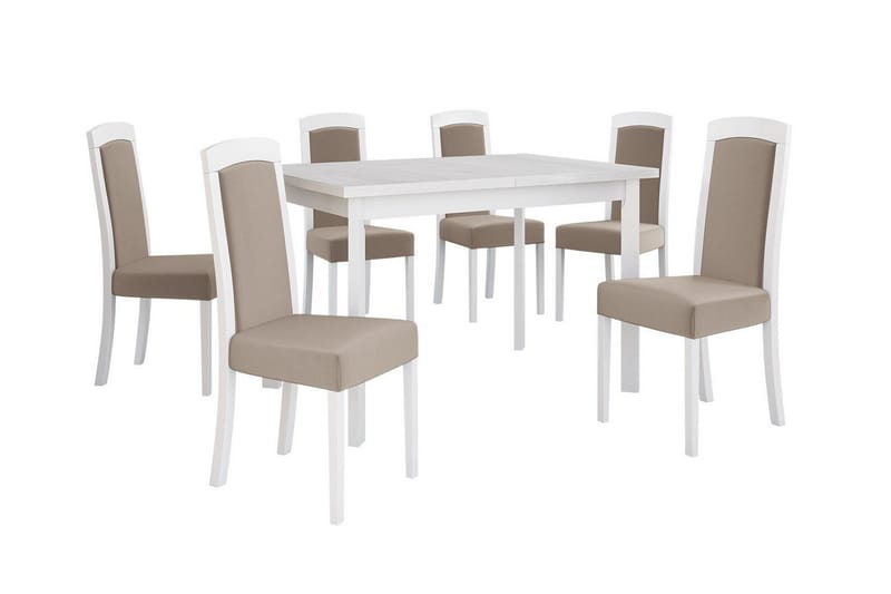 Patrickswell Spisegruppe - Beige/Hvit - Møbler - Bord - Spisegrupper