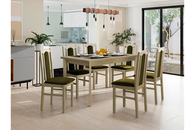 Patrickswell Spisegruppe - Grønn/Beige - Møbler - Bord - Spisegrupper