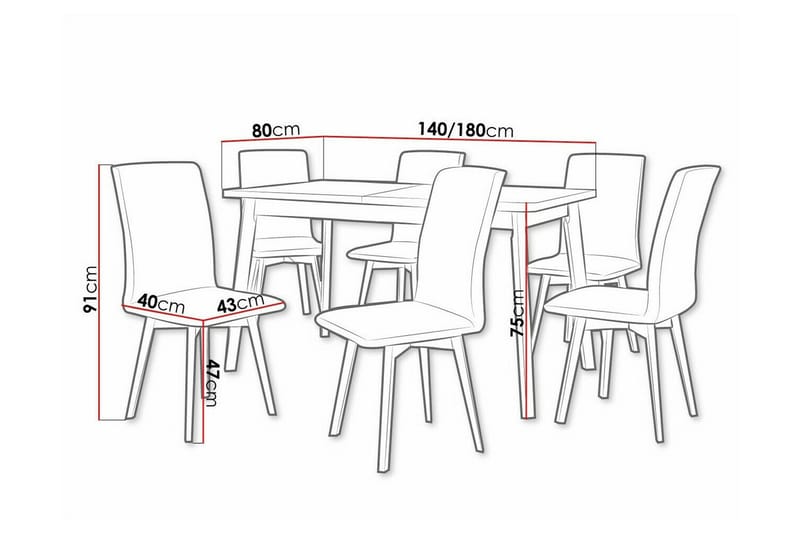 Patrickswell Spisegruppe - Møbler - Bord - Spisegrupper