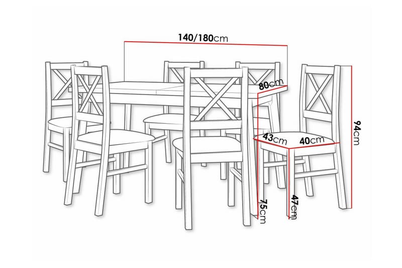 Patrickswell Spisegruppe - Møbler - Bord - Spisegrupper