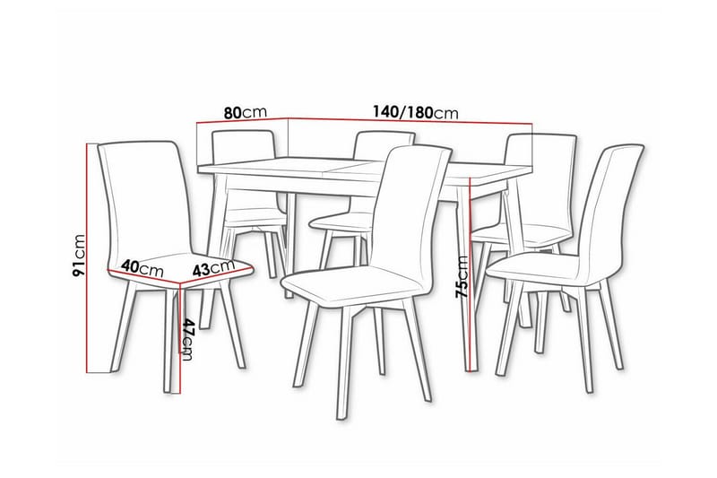 Patrickswell Spisegruppe - Møbler - Bord - Spisegrupper