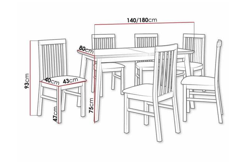 Patrickswell Spisegruppe - Møbler - Bord - Spisegrupper
