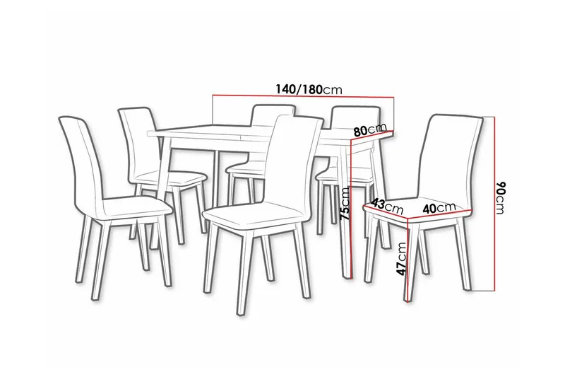 Patrickswell Spisegruppe - Møbler - Bord - Spisegrupper