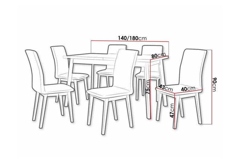 Patrickswell Spisegruppe - Møbler - Bord - Spisegrupper