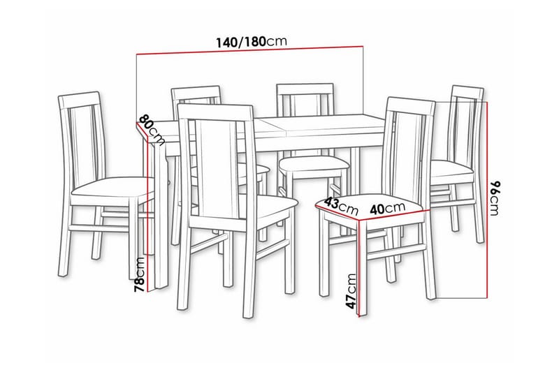 Patrickswell Spisegruppe - Møbler - Bord - Spisegrupper