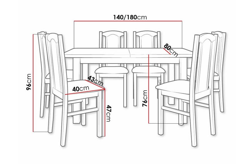 Patrickswell Spisegruppe - Møbler - Bord - Spisegrupper