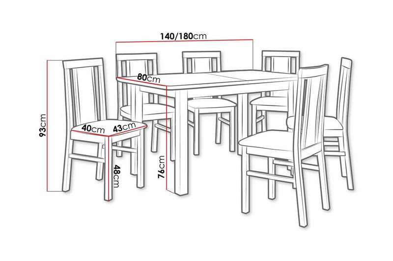 Patrickswell Spisegruppe - Møbler - Bord - Spisegrupper