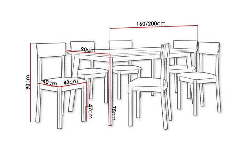 Patrickswell Spisegruppe - Møbler - Bord - Spisegrupper