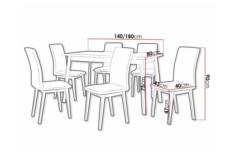 Patrickswell Spisegruppe - Møbler - Bord - Spisegrupper