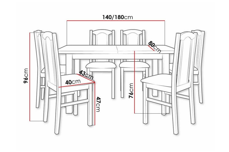 Patrickswell Spisegruppe - Møbler - Bord - Spisegrupper