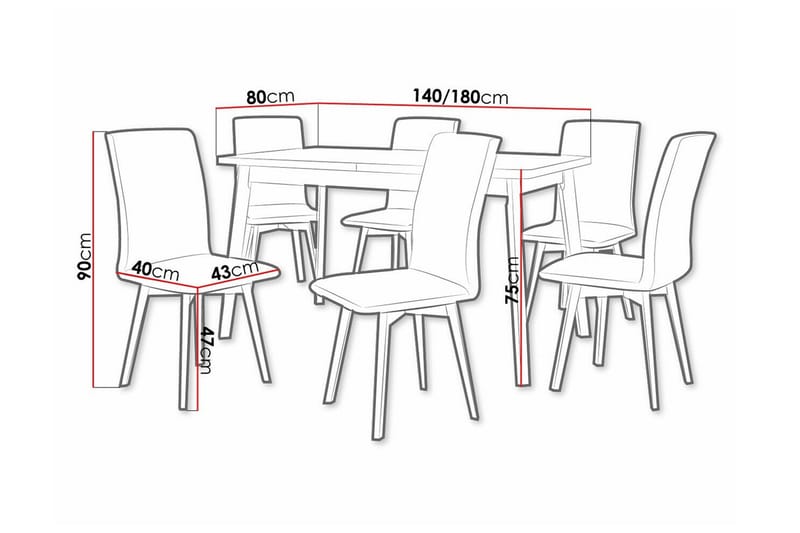 Patrickswell Spisegruppe - Møbler - Bord - Spisegrupper