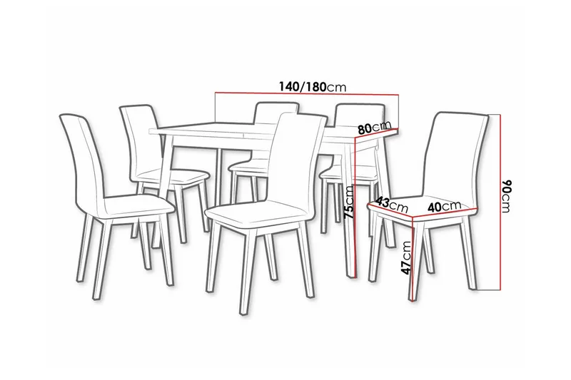 Patrickswell Spisegruppe - Møbler - Bord - Spisegrupper