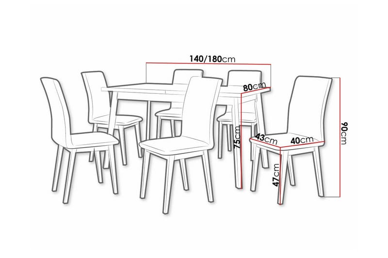 Patrickswell Spisegruppe - Møbler - Bord - Spisegrupper