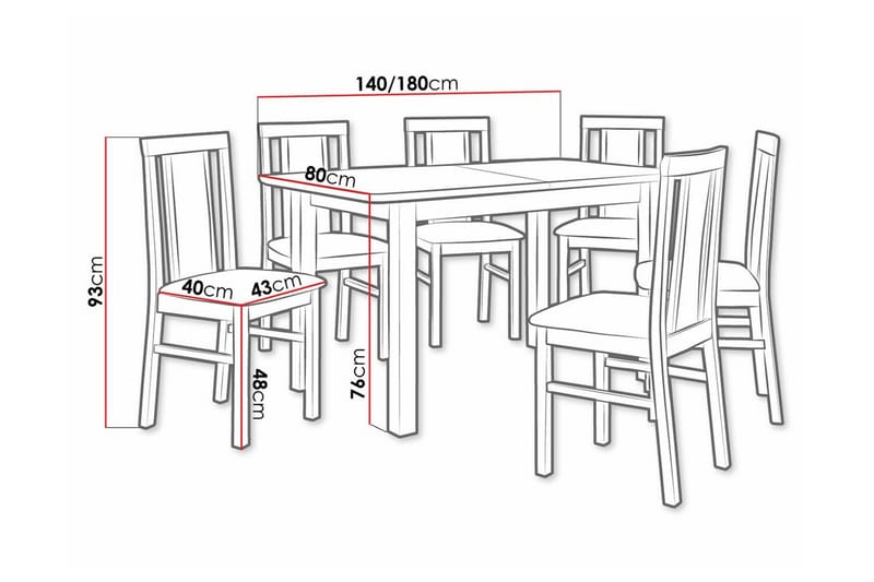 Patrickswell Spisegruppe - Møbler - Bord - Spisegrupper