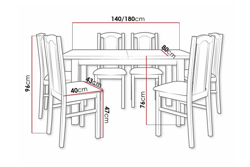 Patrickswell Spisegruppe - Møbler - Bord - Spisegrupper