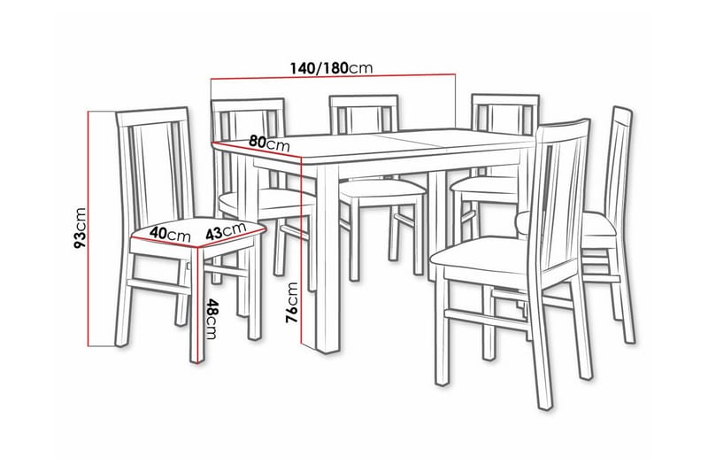 Patrickswell Spisegruppe - Møbler - Bord - Spisegrupper