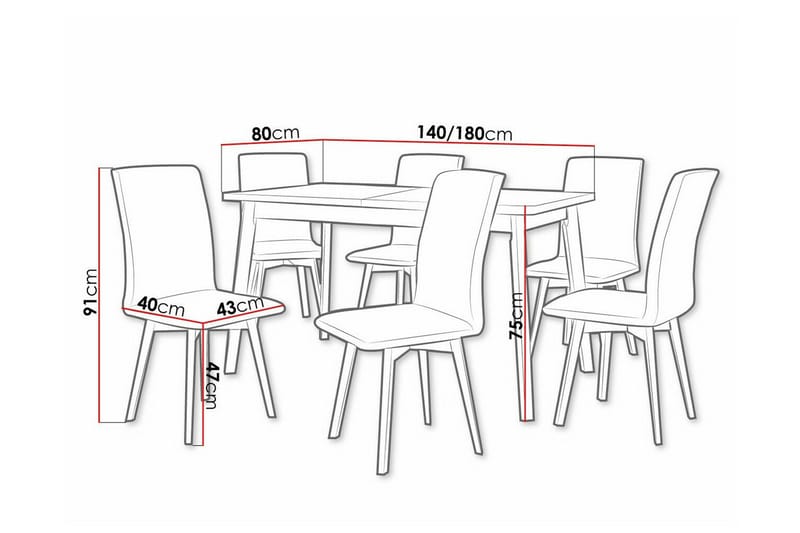 Patrickswell Spisegruppe - Møbler - Bord - Spisegrupper