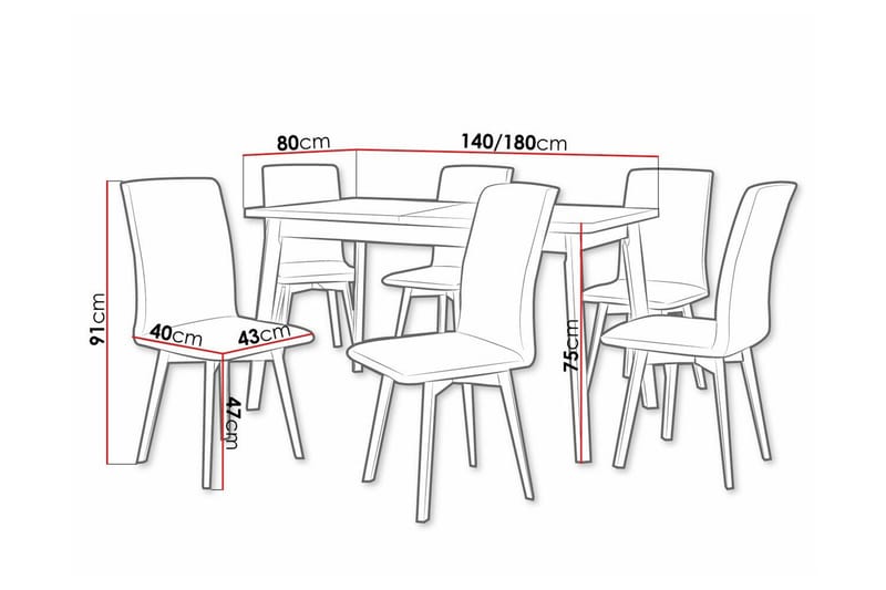 Patrickswell Spisegruppe - Møbler - Bord - Spisegrupper